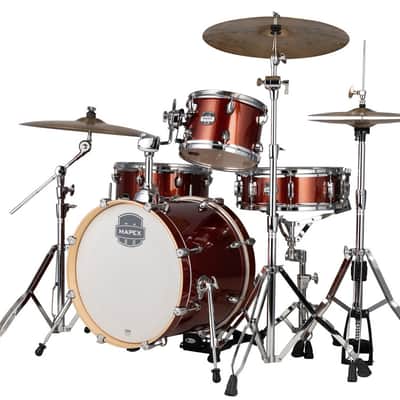 Mapex Mars Birch 4-Piece Bop Shell Pack - Blood Orange Sparkle (MA486SOR) image 4