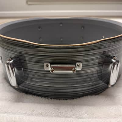 1960s Rogers Luxor 5” x 14” Snare Drum - Steel Grey Ripple image 9