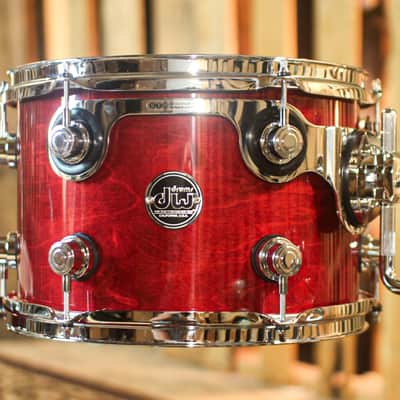 DW Performance Cherry Stain Lacquer Bop Drum Set - 14x18, 8x12, 14x14 image 4