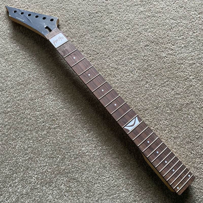 Black Reversed Headstock Guitar Maple Neck, Rosewood Fingerboard 24 Frets image 1