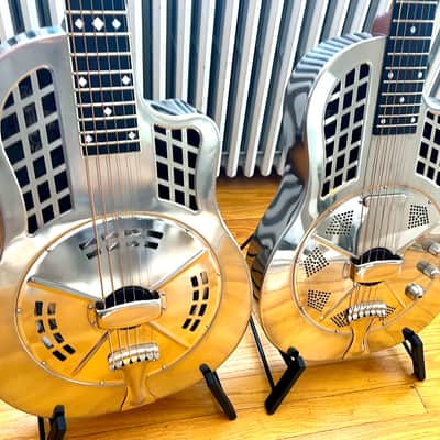 Reso Rocket Steel Cutaway Single Cone 2024 Rubbed Nickel - Discounted because of small dent on the side -IN STOCK NOW! image 6
