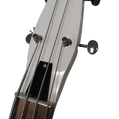 Danelectro D58LHB-WHT 1958 Longhorn Body with F-Hole Short Scale Neck 4-String Electric Bass Guitar image 4