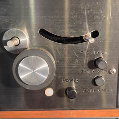 Vintage 1960s TEAC A-4010 1/4" 2-Track Stereo Reel-To-Reel Tape Deck w/ Plastic Cover & Extra Scotch Reel image 4