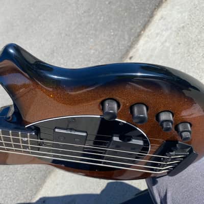 2022 Music Man Bongo 4 String HH Bass - Harvest Orange Gold Stingray image 6