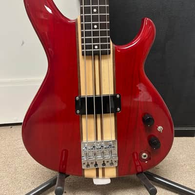 Aria Pro II SB-700 Four String Bass Guitar - Paduak Red w/Free Hard Case image 2