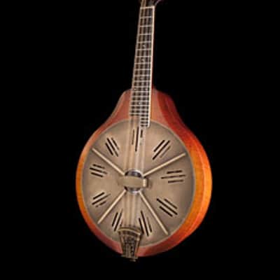 National Reso-Phonic RM1 Mandolin 2025 Walnut Back Figured Maple Top Antique Brass Parts - IN STOCK NOW! image 9
