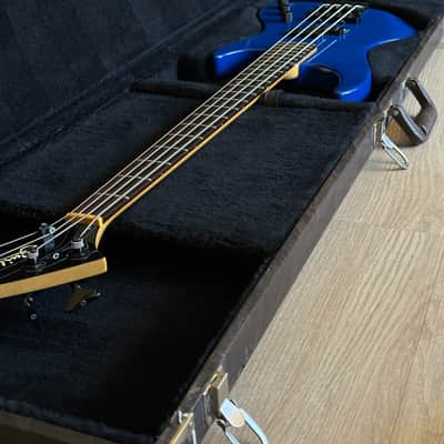 1986 Guild Pilot Bass Guitar SB-604 Blue Active EMGS W/OHSC image 3