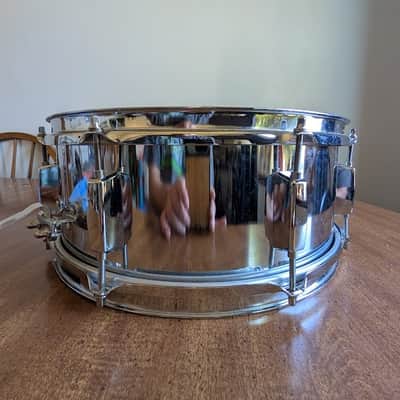 Verve Percussion 14" x 5.5" Steel snare 90s image 4