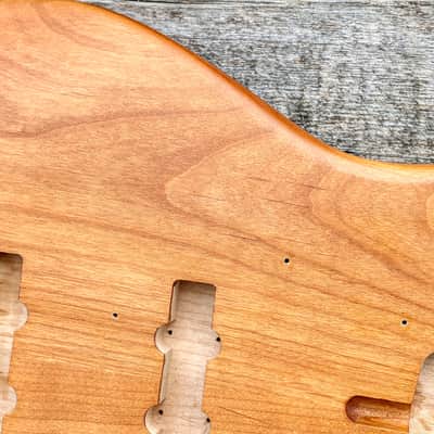 Warmoth Jazz Bass Body, Two Piece Light Alder, Oil Finish image 8