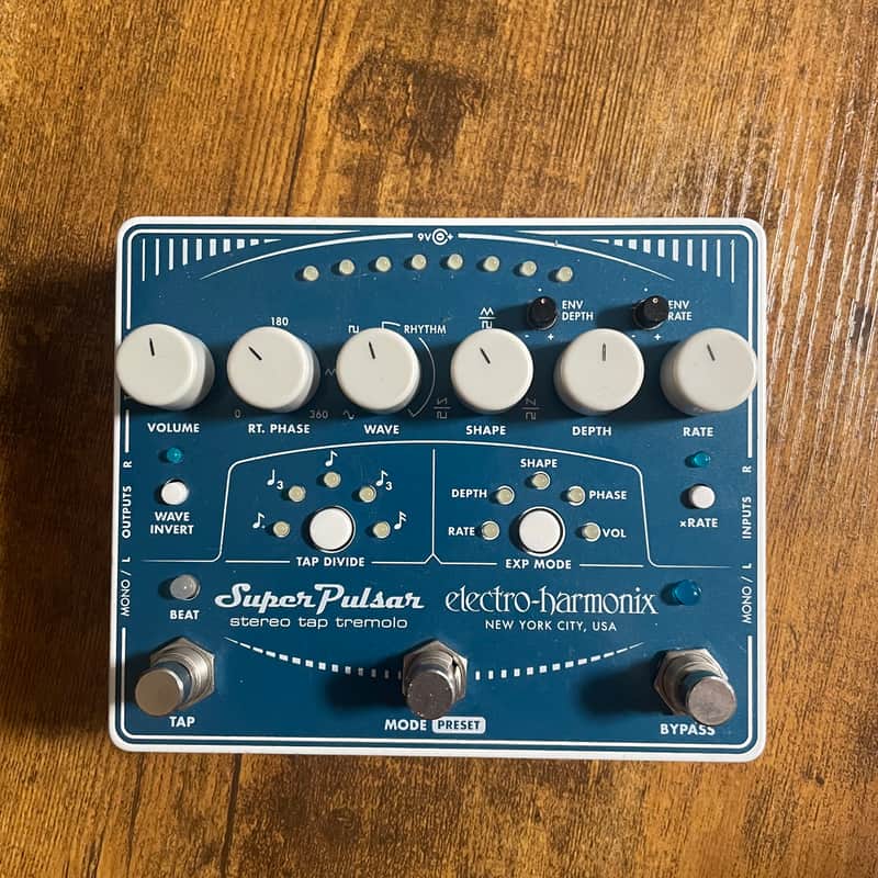 Electro-Harmonix Super Pulsar Stereo Tap Tremolo 2015 - Present - Blue image 1