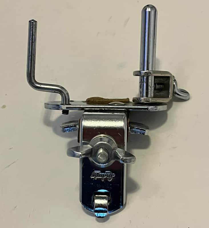Ludwig Vintage Cowbell/Wood Block Bass drum holder 1960s Chrome image 1