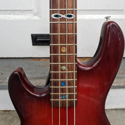 Left-handed G&L L-2000 Tribute Bass refinished in cinnamon sunburst image 7