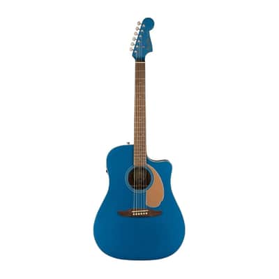 Fender Redondo Player 6-String Acoustic Guitar (Right-Hand, Belmont Blue) with FB405 Dreadnought Gig Bag, Instrument Cable, Adjustable Guitar Stand, FT-1 Pro Clip-On Tuner Bundle image 2