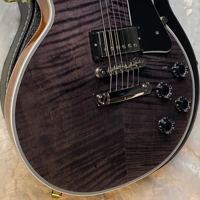 NEW! Gibson Dealer Select Custom Shop Les Paul Custom AAA Figured Flame Top - Transparent Black / Natural Back - Authorized Dealer - Curly Monster Flame! WOW! 8.9 lbs - G06798 image 7