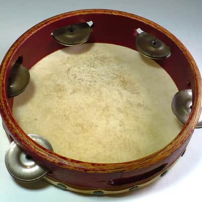 Ludwig 1930's Vintage School Tambourine with Hand Drum image 14
