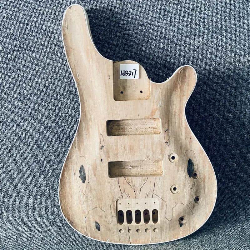 5 String Electric Bass Unfinished Basswood Body image 1