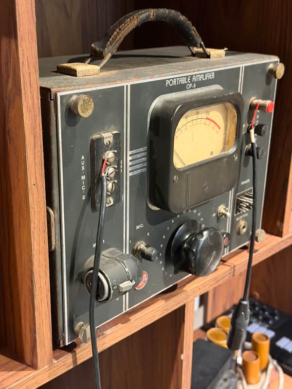 RCA Portable Amplifier OP-6 Microphone Preamp 1940s - Black image 1