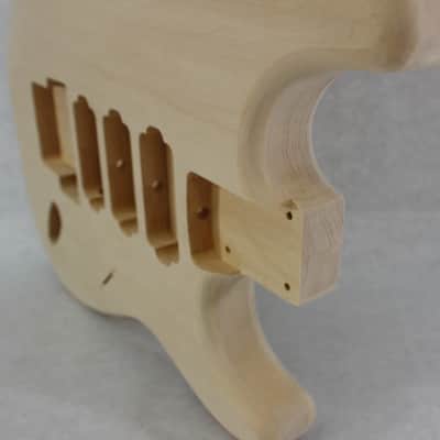 Unfinished Basswood HHH guitar body - fits Fender Strat Stratocaster neck Floyd Rose J978 image 6