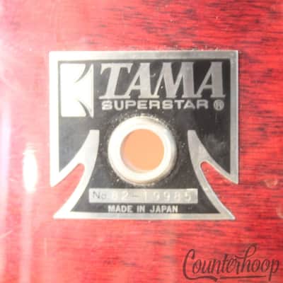 Tama 14x13"Superstar"Cherry Wine"Rack Tom Drum Made In Japan Vintage 80s'82 Star image 2