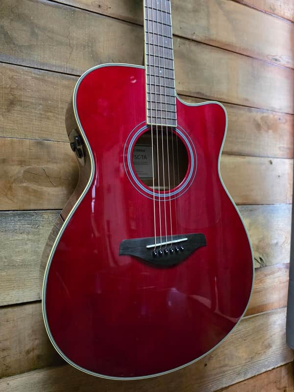 Yamaha FSC-TA TransAcoustic Concert Cutaway Acoustic - Ruby Red image 1