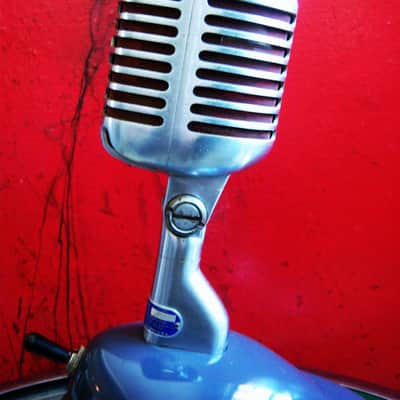 Immagine Vintage 1950's Shure 55S Unidyne dynamic cardioid Microphone w S36 stand Elvis prop display repair - 11