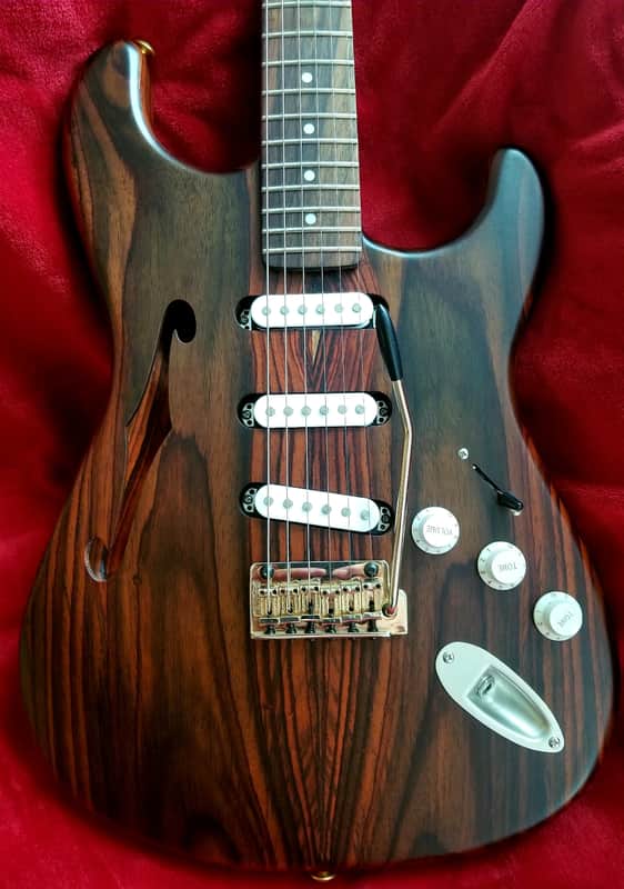 SJ Custom Guitars  Stratocaster semihollow all rosewood, Wilkinson tremolo, gotoh tuners image 1