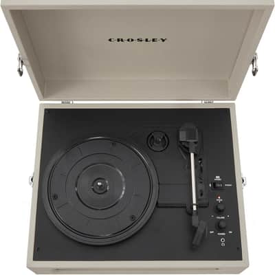 Crosley CR8017B-DU Voyager Vintage Portable Vinyl Record Player Turntable with Bluetooth in/Out and Built-in Speakers - Dune image 3