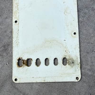 FENDER STRATOCASTER CAVITY COVER 1970s - WHITE ORIGINAL *CLEAN* image 5