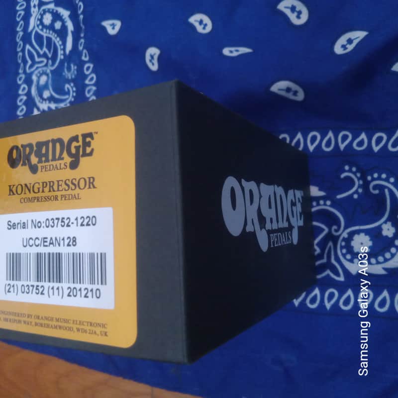 Orange Kongpressor Analog Class A Compressor Pedal 2010s - Blue/Orange Graphic image 1