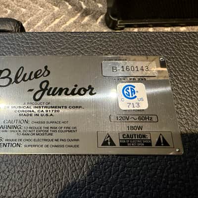 Fender Blues Junior 15-Watt 1x12" Tube Guitar Combo 2002 - Black image 4