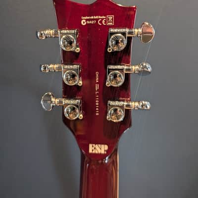 ESP LTD EC-401 VF 2011 See Thru Black Cherry Red Seymour Duncan Flamed Maple image 4