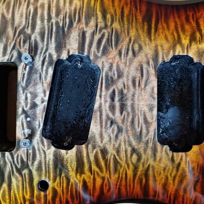 WARMOTH Z SWAMP ASH & MAPLE BODY - Bengal Burst/Black image 3