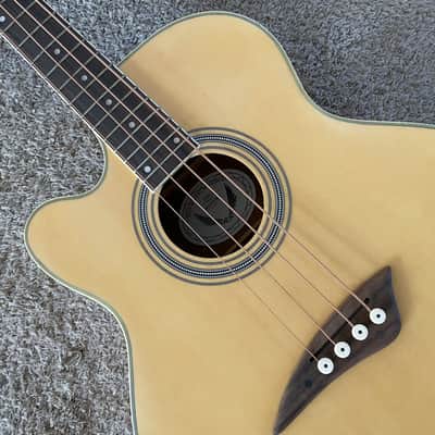 Dean Left Handed 4 String Acoustic Bass, Spruce Top Body, Mahogany Neck image 2