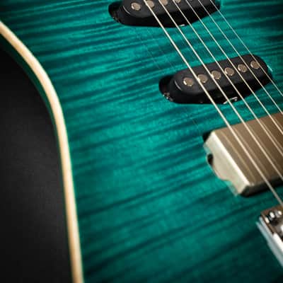 Tom Anderson Drop Top Transparent Teal Burst (06-26-24A) image 13
