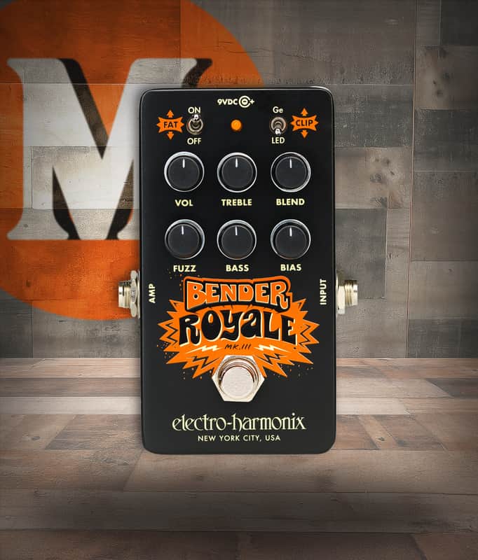 Electro-Harmonix Bender Royale Fuzz Pedal - Black (BENDER BLACK) image 1