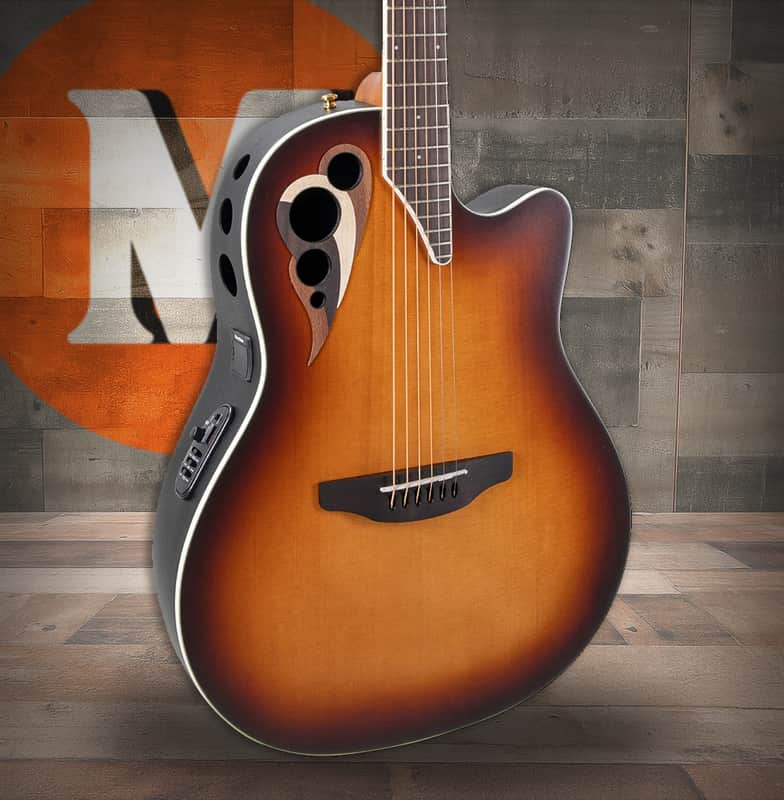 Ovation Celebrity Deluxe E-Acoustic Guitar CDX40-1-G Vintage Sunburst Satin (CDX40-1-G) image 1
