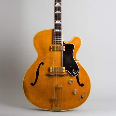 Epiphone Zephyr Deluxe Cutaway Arch Top Hollow Body Electric Guitar (1954), ser. #68425, original hard shell case. image 1