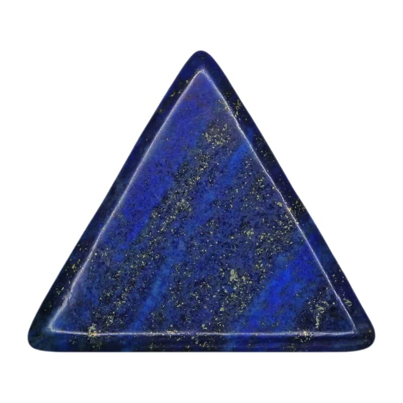 Lapis Lazuli Stone Guitar Or Bass Pick - 3.0 mm Ultra Heavy Gauge - 355 Large Triangle Shape - Specialty Handmade Gemstone Exotic Plectrum - 1 Pack image 1
