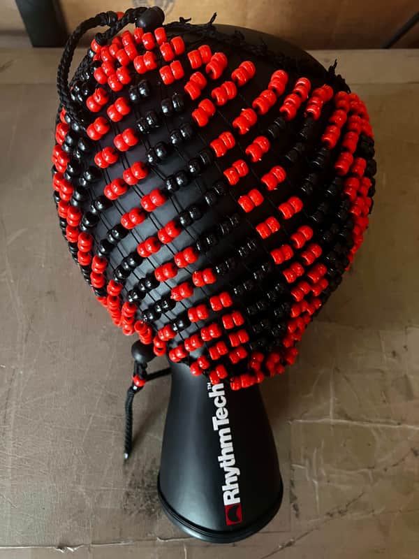 (MINT) RhythmTech RTS Fiberglass Shaker with Beads - Red & Black image 1