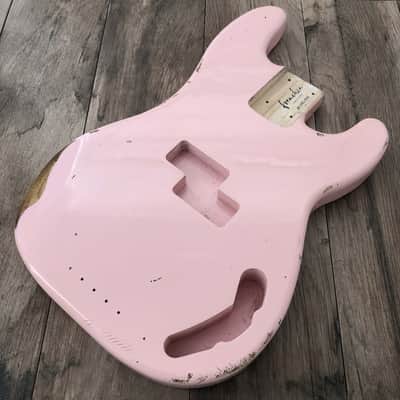 FRANCHIN Jupiter bass body Relic Aged Faded Shell Pink 100% Nitro Lacquer Poplar Precision-Style Made in Italy - Stock piece #23250826 image 3