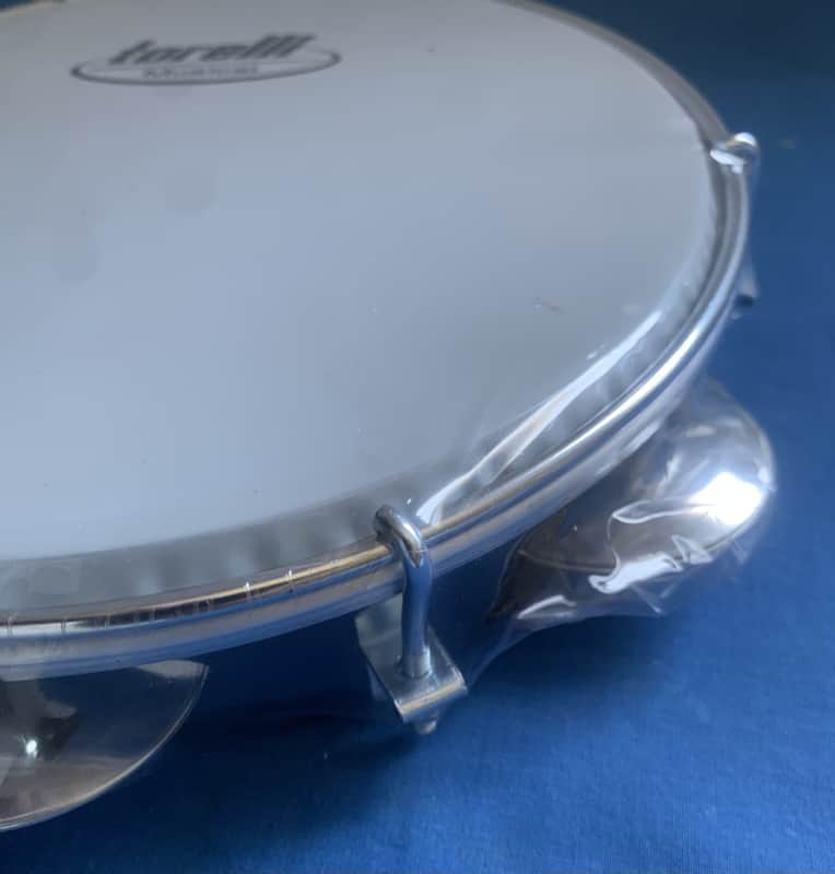 8" Brazilian Handmade Tambourine Pandeiro Milk Nylon Head 5 Pairs Jingles Inject Plastic Black Body image 1