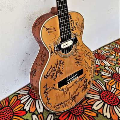 Robert Johnson Tribute Guitar - Delta Blues Parlor Guitar Autographed by BB King, Robert Cray, Buddy Guy, Jeff Healey image 3