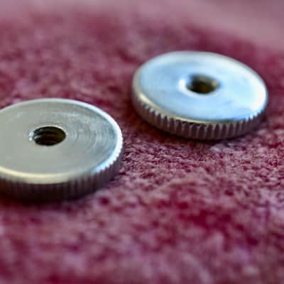 Vintage 1960's 1970's Gibson ABR-1 Bridge Thumbwheels - Chrome Finish - Les Paul Goldtop ES-335 image 3
