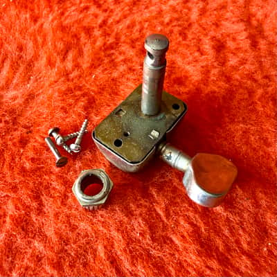 BASS SIDE Gretsch Van Ghent guitar tuner c 1960 - Nickel original vintage USA Chet Atkins Tennessean image 2
