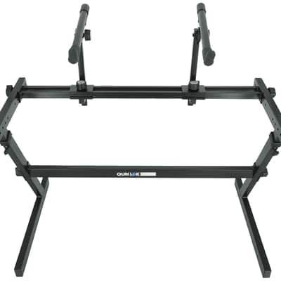 Quik Lok Z-726L 2-Tier Z-Style Keyboard Stand w/Adjustable Heights 44 in. Width image 3