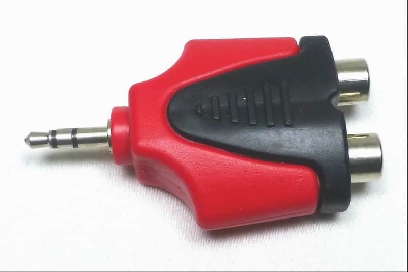 ZXPC Professional Two Female RCA to 3.5mm Stereo Jack Adapter image 1