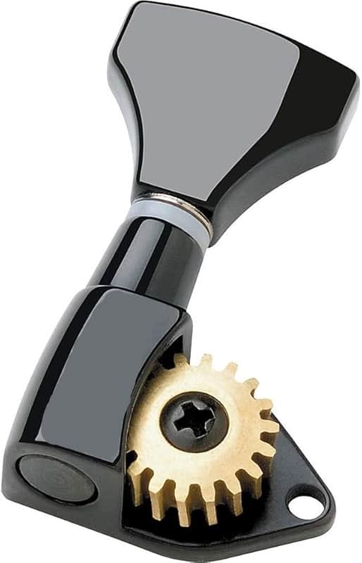 Classic Guitar Tuning Machines 3+3 Set Black image 1