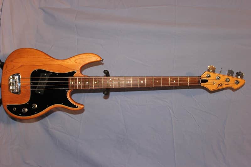 Vintage Peavey Fury Bass Guitar - Natural Ash Body/Rosewood Fretboard with Case image 1