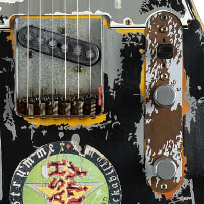 Fender Joe Strummer Telecaster Heavy Relic RW Aged Black MBPW #R141201 - Custom Electric Guitar image 9