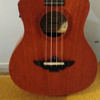 Aklot AKET26 2020 - Natural Mahogany Acoustic-Electric Ukulele w/ Hard Case image 2
